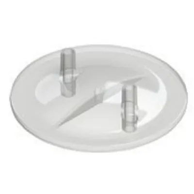 Produktbild von Kerbl Melkeimerdeckel flach 16x20mm transparent, 2 Stutzen