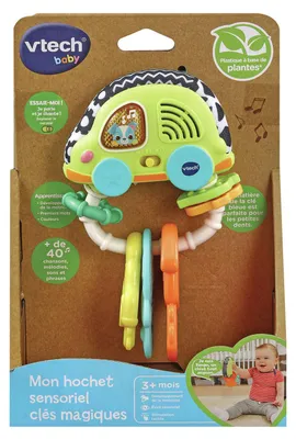 Obrázek produktu pro VTech Play Green MON HOCHET SENSORIEL CLES MAGIQUES (PLASTIQUE A BASE DE PLANTES), 0,25 rok/roky, Nutné baterie, AAA, Plast, Vícebarevný