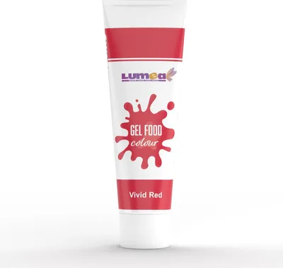 Produktbild von Gel-Lebensmittelfarbe Knallrot, 30g – Intensiv & mischbar für Fondant, Marzipan, Cremes & mehr