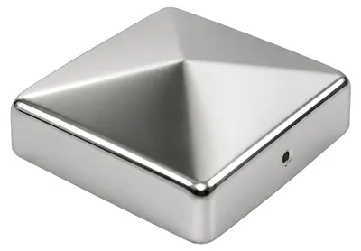 Produktbild von Pfostenkappe Edelstahl 101 mm Pyramide Abdeckkappe für Pfosten 10x10cm