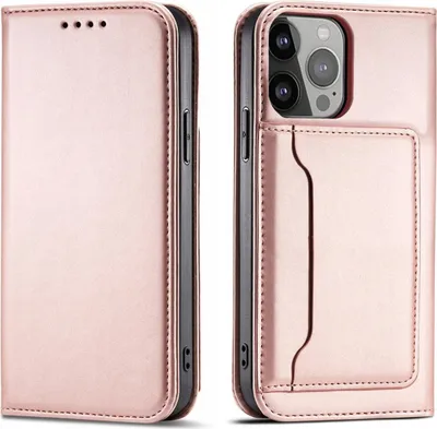 Produktbild von Hurtel Magnet Card Case, Folio, Apple, iPhone 13 Pro Max, 17 cm (6.7"), Pink