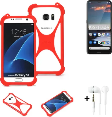 Produktbild von Handy-hülle + Kopfhörer kompatibel mit Nokia 5.3 Schutz-hülle Bumper Silikon Schutz Hülle Cover Case Silikoncase Silikonbumper TPU Softcase