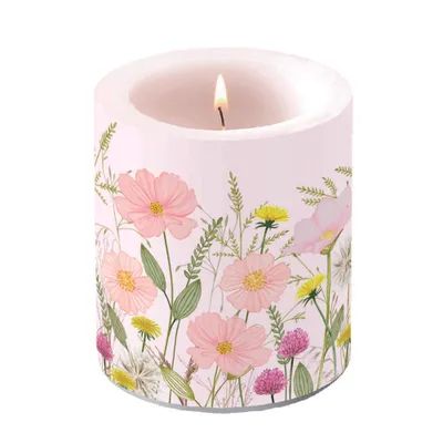 Imagen del producto de Ambiente Pastel, vela Stumpenkerze, diámetro 10 cm, color rosa