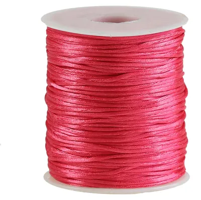 10m Meterware Satinschnur 1mm, magenta