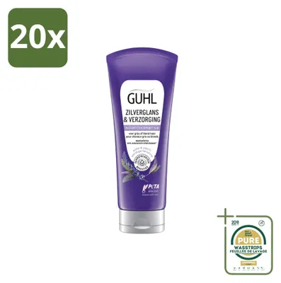 Productafbeelding van 20 x Guhl Zilverglans & Verzorgende Haarmasker - 200 ml - Voordeelverpakking - 20 stuks