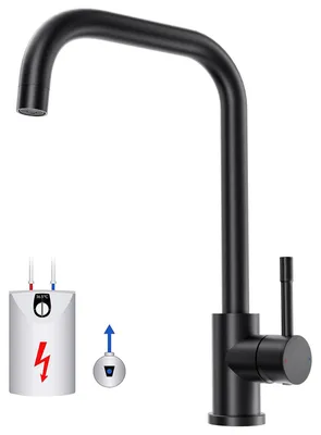 Niederdruck-Küchenarmatur Schwarz, 3x G3/8, für Boiler