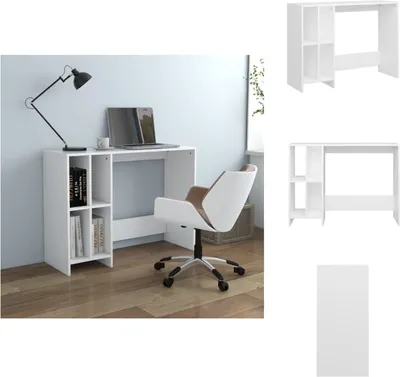 Zdjęcie produktu dla vidaXL Biurko komputerowe białe 102,5x35x75 cm materiał drewnopochodny - Biurka
