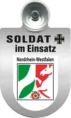 Produktbild von Einsatzschild mit Saugnapf - Soldat im Einsatz - incl. Regionenwappen 309392 Color - Region Nordrhein-Westfalen