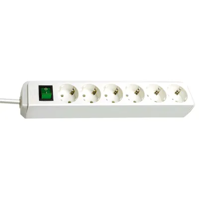 Immagine prodotto di Brennenstuhl Eco-Line: striscia di prese con interruttore a 6 vie bianco 3m H05VV-F 3G1,5, 1159520400