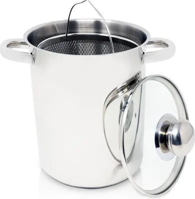 Produktbild von Spargel-/Spaghettitopf mit Einssatz 16 cm Ø Edelstahl 4,2 l