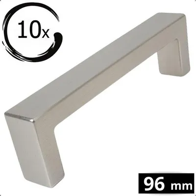 Productafbeelding van By MJM Atlanta kastgrepen RVS 96mm boormaat – set van 10