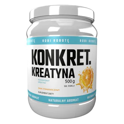Zdjęcie produktu dla Monohydrat kreatyny w proszku KONKRET smak pomarańczowy
