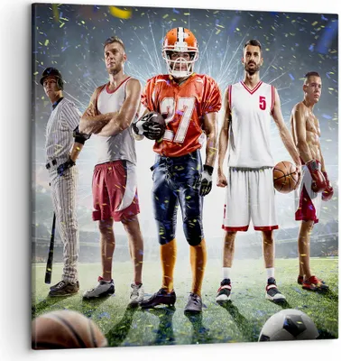 Produktbild von Bild auf Leinwand - Leinwandbild - Sport Sportler - 50x50cm - Wand Bild - Wanddeko - Wandbilder - Leinwanddruck - Bilder - Kunstdruck - Wanddekoration - Leinwand bilder - Wandkunst - AC50x50-3873