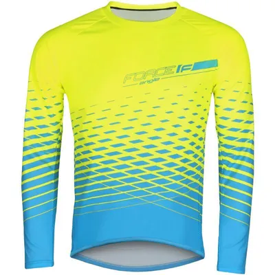 Produktbild von Force Angle MTB-Trikot Herren lang fluo-blau größe S 9001445-S