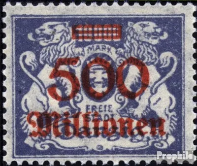 Produktbild von Briefmarken Danzig 1923 Mi 176 postfrisch Aushilfsausgabe