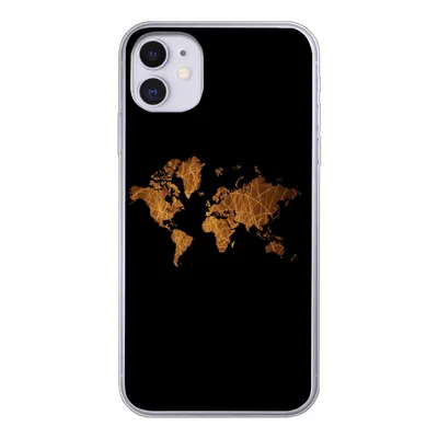 Produktbild von MuchoWow® Handyhülle Schutzhülle Hülle für iPhone 11 Weltkarte - Schilf - Karte Silikon Softcase Handy Hülle - Handytasche