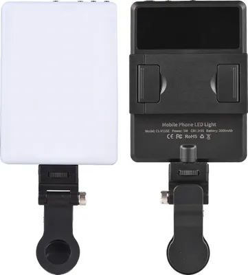 Produktbild von 5-W-Fotolampe, zweifarbiges LED-Licht, Taschen-Vlog-Licht, 2500 K/4500 K/9000 K Farbtemperatur einstellbar mit 60 LED-Perlen, 1/4-Zoll-Gewindeloecher, 2000 mAh-Akku, integriert fuer Live-Streaming, Heimstudio, kommerzielle Fotografie