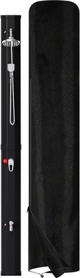 Image de Douche solaire Température réglable Durable et résistante à la corrosion Température réglable 40 L Avec douchette À main Avec housse de protection noire
