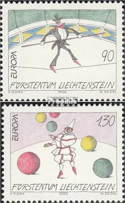 Produktbild von Briefmarken Liechtenstein 2002 Mi 1283-1284 (kompl.Ausg.) postfrisch Zirkus