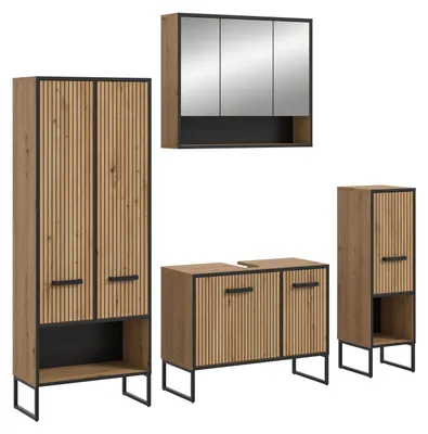 Produktbild von xonox.home Badkombination Bagno Artisan Oak Nachbildung/ Artisan Oak Nachbildung B/H/T: 199x192x36 cm