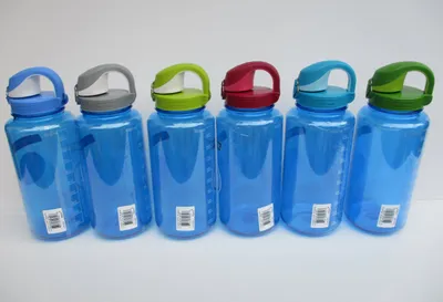 Produktbild von NALGENE Trinkflasche 1 Liter NEU mit OTF Trinkverschluss Flasche Blau verscfhiedene Deckelfarben wählbar