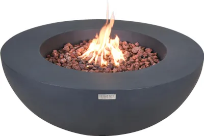 Produktbild von LUNAR BOWL Feuerstelle | Feuerschale aus Beton | 107 x 107 x 40 cm | Dunkelgrau | Hellgrau | rund