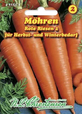Artikelbild 1 von 'Speisemöhre Rote Riesen 2 (30 g)' aus der Kategorie Möhrensamen