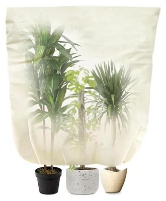 Productafbeelding van Winterbescherming voor planten, 200x240 cm, 80 g/m², vorstbescherming. Zak voor potplanten met rits en trekkoord, 1 stuk