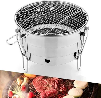 Immagine prodotto di Piccolo barbecue portatile a carbonella per campeggio e picnic