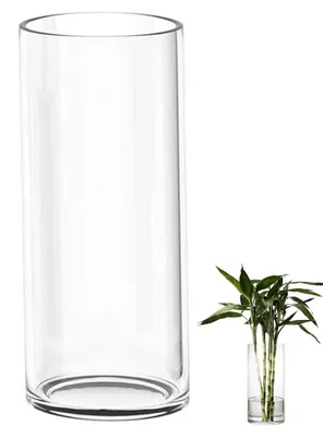 Image de Vase en verre soufflé à la main, de 40 cm, idéale pour la décoration intérieure