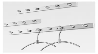 Produktbild von Garderobenleiste mit 6 Haken, Edelstahl matt