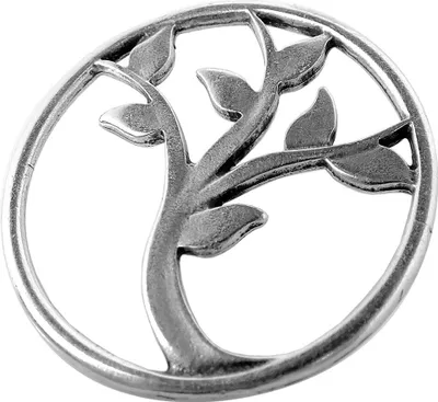 Produktbild von Minott Schmuck Anhänger | Baum Medallion aus Messing, versilbert 35143