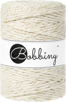 Zdjęcie produktu dla Bobbiny Macrame Cord 5 mm 100 m Golden Natural Sznurek