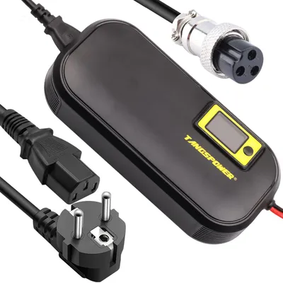 Image de Chargeur de batterie 54,6 V DC 12 A - Chargeur intelligent et réglable pour batteries lithium 48 V
