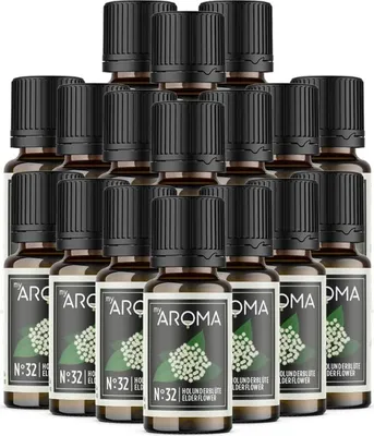 Produktbild von myAROMA Flavour Drops Holunderblüte 17x10ml – Zuckerfrei, Kalorienfrei & Vegan, Natürliches Aroma ohne künstliche Farbstoffe