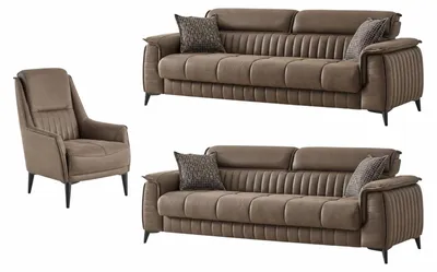 Produktbild von Sofa Set Regina, Braun Stellvariante 3+3+1