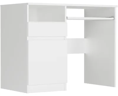 Obrázok produktu pre Počítačový písací stôl 96 cm s zásuvkou na ľavej strane FRAMIRE N-35L, biely
