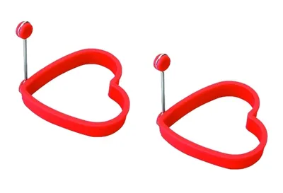 Produktbild von Eierring Bratring Silikon Herz - 2 Stück