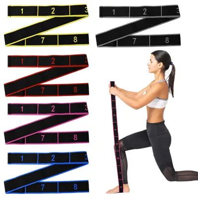 Imagen del producto de Bandas de yoga con 8 bucles, juego de 5 unidades, en varios colores, para fitness y pilates