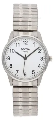 Obrázok produktu pre Boccia 3369-01 Dámske náramkové hodinky z titánu s remienkom na ťahanie