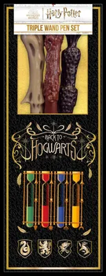 Image de BlueSky HP712725 BlueSky Kugelschreiber-Set Harry Potter Zauberstabstifte farbsortiert, Schreibfarbe: schwarz, 3 St.