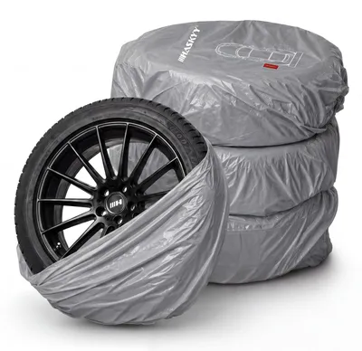 Produktbild von HASKYY 4tlg. XXL Reifen Taschen Tüten Satz 110x110 cm Reifen Schutzhülle Grau