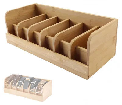 Produktbild von Bambus Organizer für Gürtel mit 6 Fächern