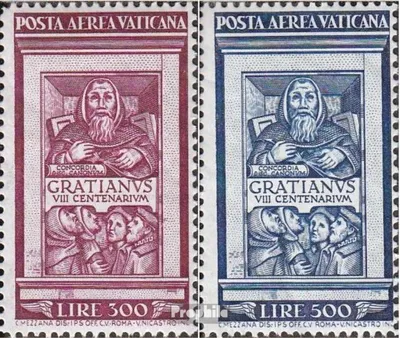 Produktbild von Briefmarken Vatikanstadt 1951 Mi 185-186 (kompl.Ausg.) postfrisch Decretum Gratiani
