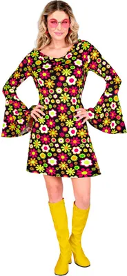 Produktbild von Crazy Flower Power Hippie Kleid für Damen