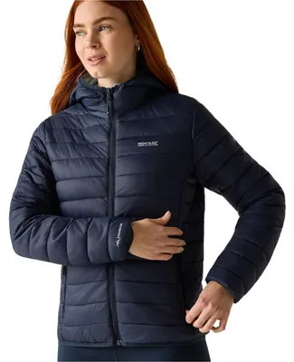 Productafbeelding van REGATTA RWN273 Marizion Damen, gewatteerde jas met capuchon, marineblauw, maat 40