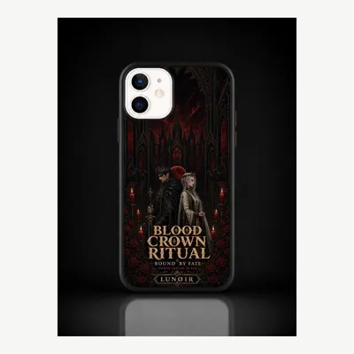 Productafbeelding van iPhone 12 / 12 Pro hoesje, telefoonhoesje, beschermhoesje met bloedkroonmotief – LUNØIR ©