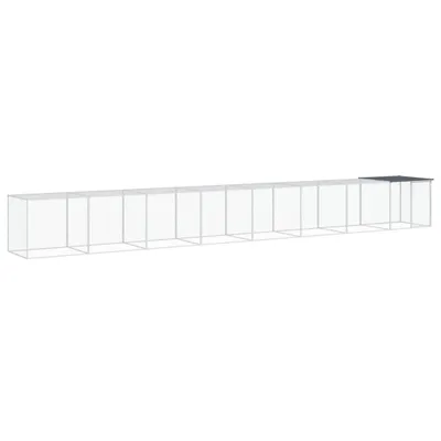 Obrázok produktu pre vidaXL Klietka pre kurčatá so strechou antracitová 803x98x90 cm pozinkovaná oceľ