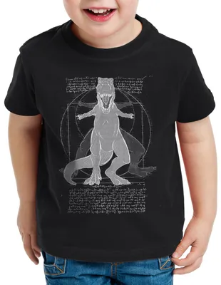 Produktbild von style3 Vitruvianischer T-Rex Kinder T-Shirt tyrannosaurus dinosaurier