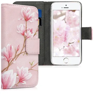Produktbild von kwmobile 20207.22, Geldbörsenhülle, Apple, iPhone SE / 5 / 5S, 10,2 cm (4"), Pink